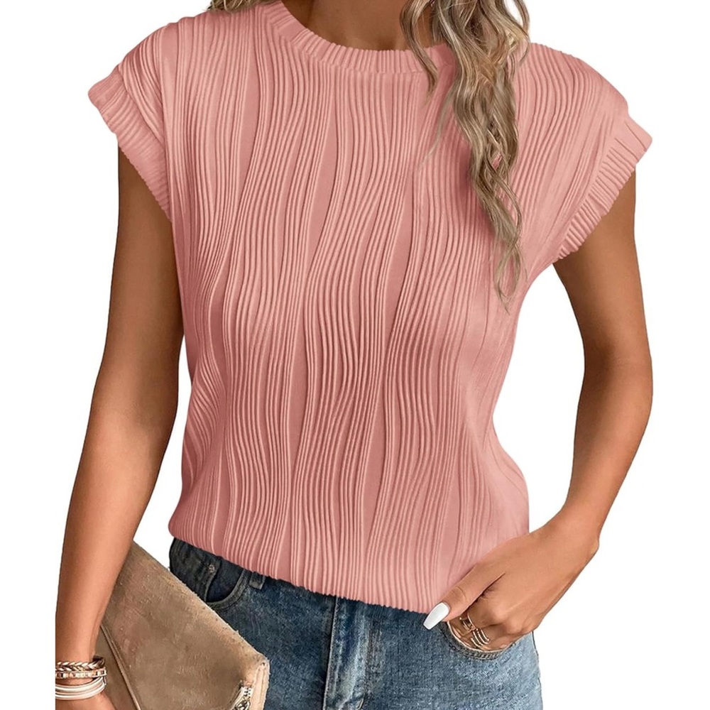 Pink Textured Top